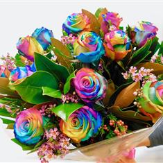 Dozen Rainbow Roses