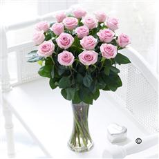 Large Elegant Pink Rose Vase Arrangement